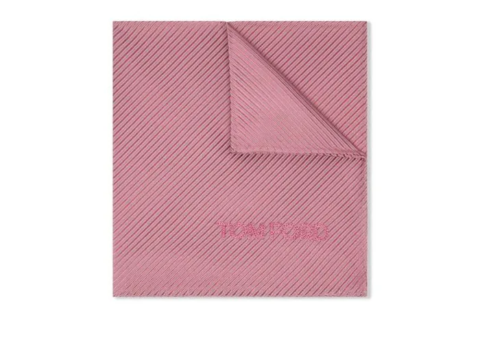 Men Pocket Squares Tom Ford Twill Jacquard Pocket Square Rose Pink