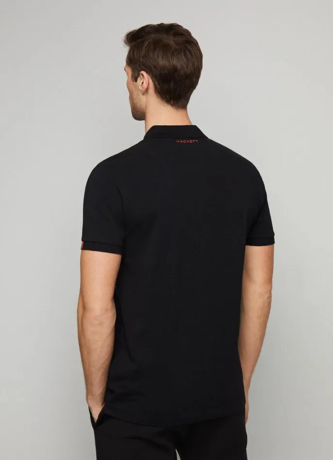 Men Polo Shirts Hackett London Aston Martin Classic Fit Polo Shirt Black
