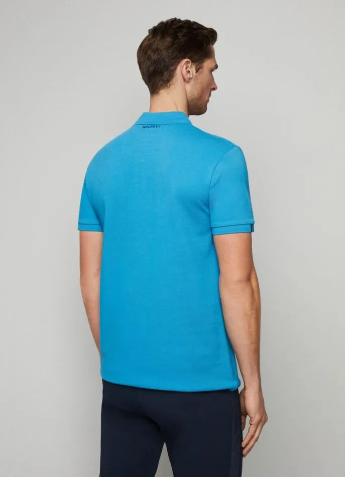 Men Polo Shirts Hackett London Aston Martin Classic Fit Polo Shirt Hypa Blue