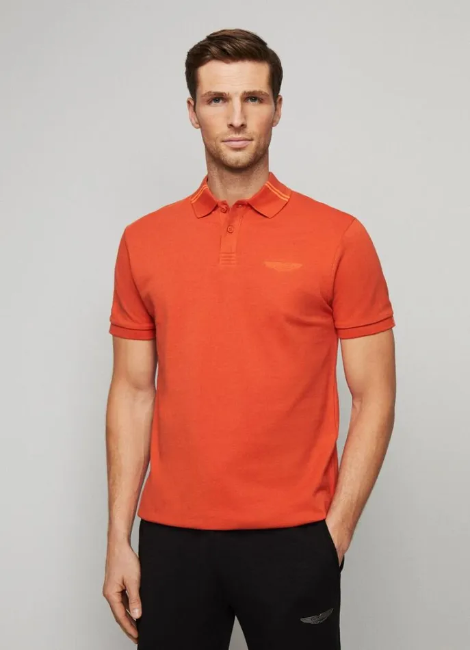 Men Polo Shirts Hackett London Aston Martin Classic Fit Polo Shirt Orange