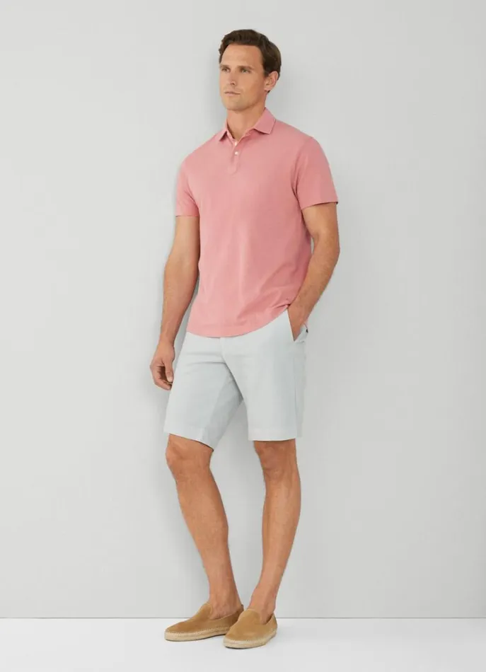 Men Polo Shirts Hackett London Classic Fit Piqu Polo Ash Rose Pink