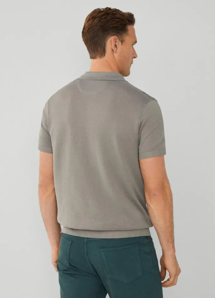 Men Polo Shirts Hackett London Classic Fit Piqu Polo Light Grey Marl