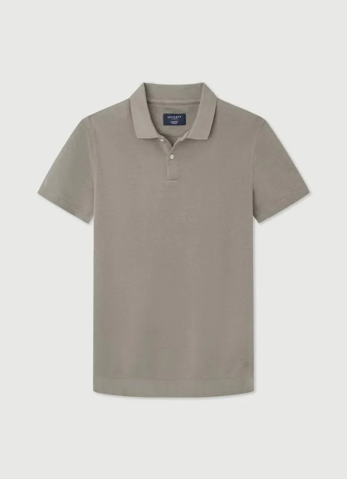 Men Polo Shirts Hackett London Classic Fit Piqu Polo Light Grey Marl
