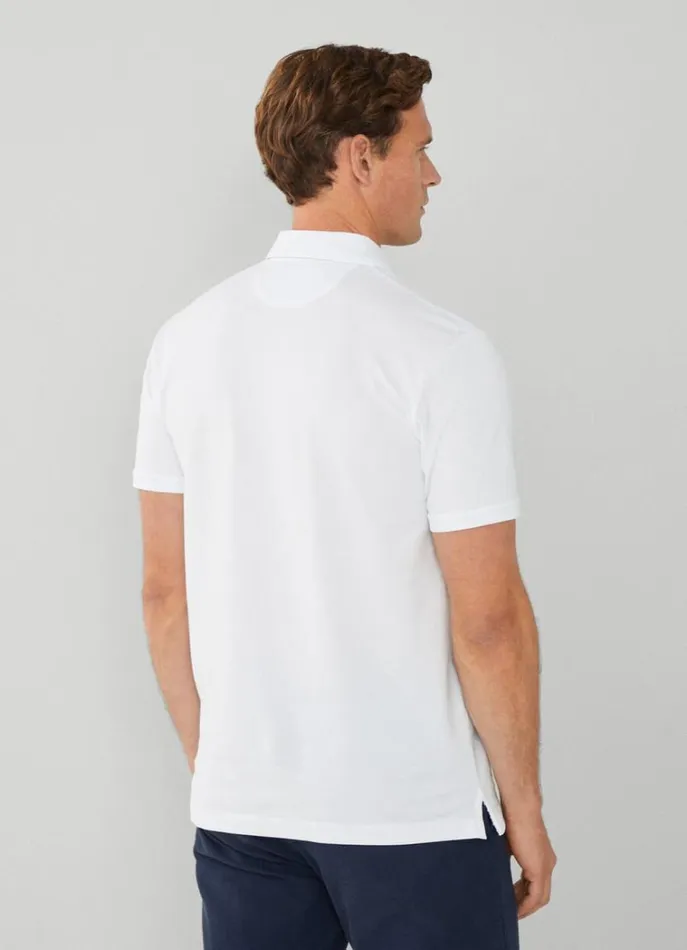 Men Polo Shirts Hackett London Classic Fit Piqu Polo White