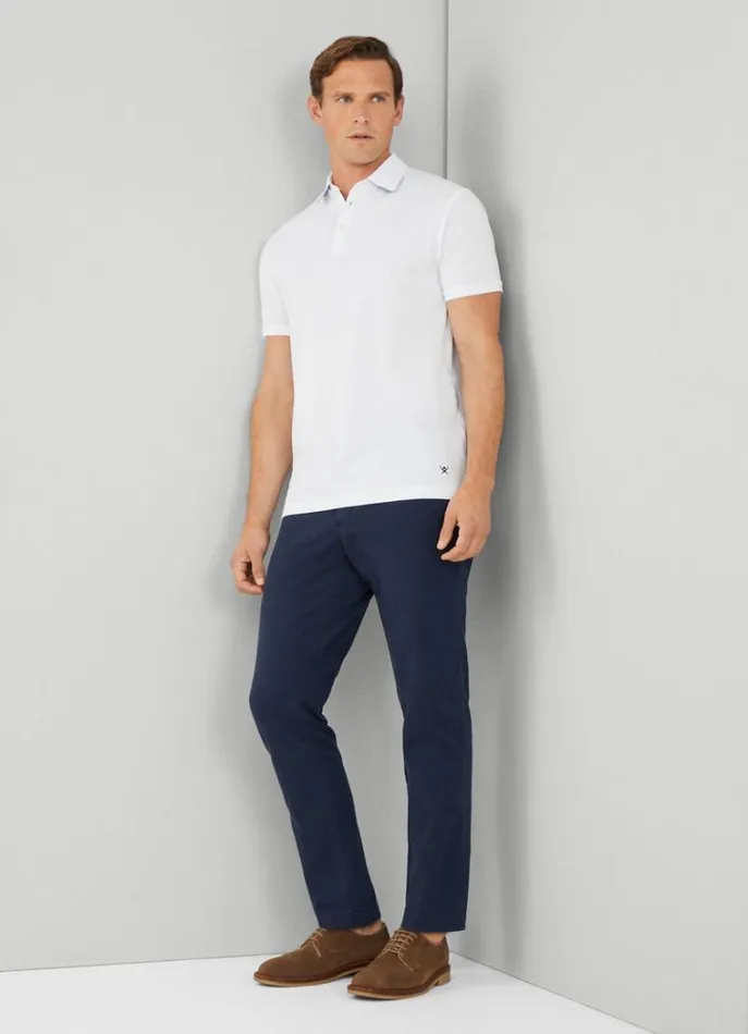 Men Polo Shirts Hackett London Classic Fit Piqu Polo White