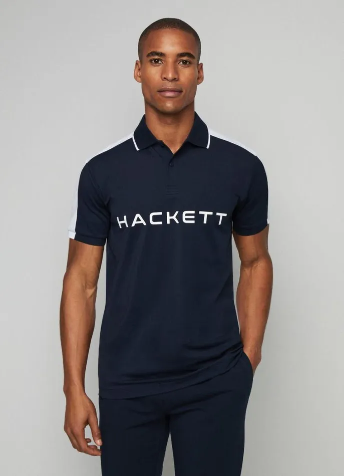 Men Polo Shirts Hackett London Hackett Sport Classic Fit Polo Navy