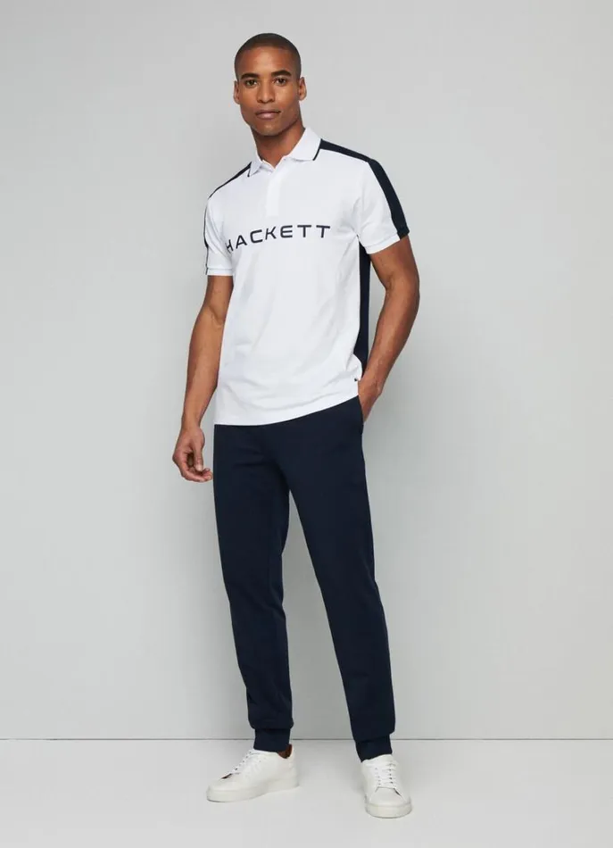 Men Polo Shirts Hackett London Hackett Sport Classic Fit Polo White