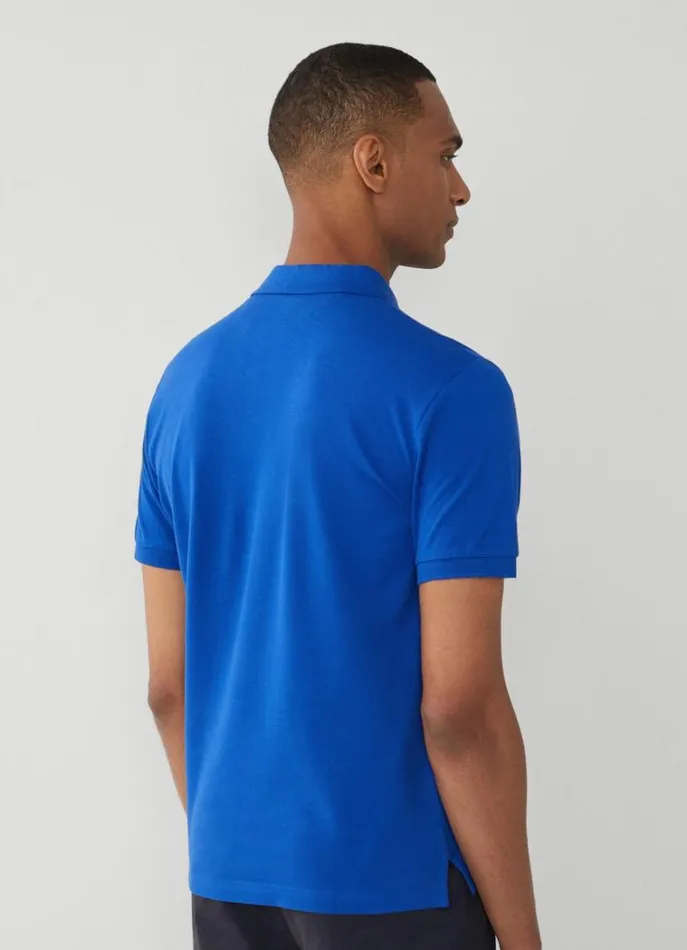 Men Polo Shirts Hackett London Slim Fit Pique Polo Shirt French Blue