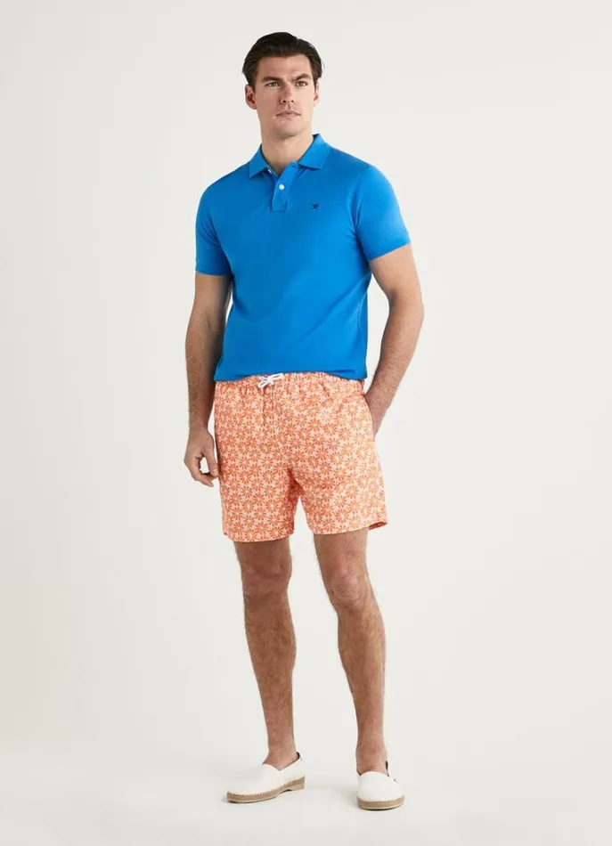 Men Polo Shirts Hackett London Slim Fit Pique Polo Shirt French Blue