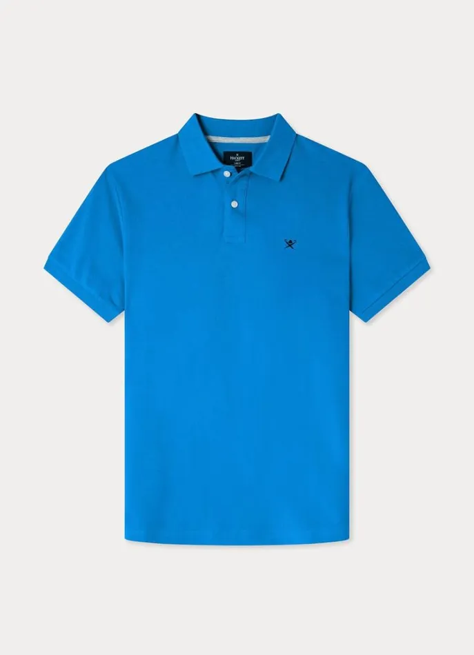 Men Polo Shirts Hackett London Slim Fit Pique Polo Shirt French Blue
