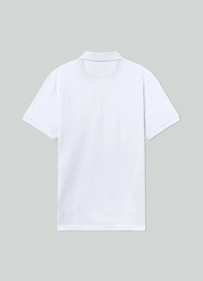 Men Polo Shirts Hackett London Slim Fit Pique Polo Shirt Optic White