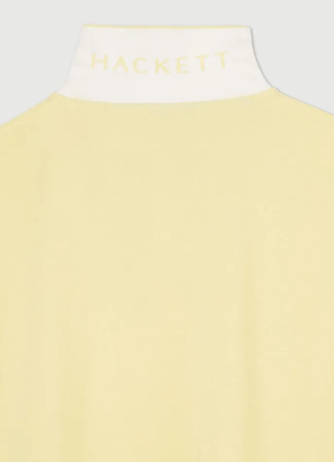 Men Polo Shirts Hackett London Slim Fit Pique Polo Shirt Soft Yellow