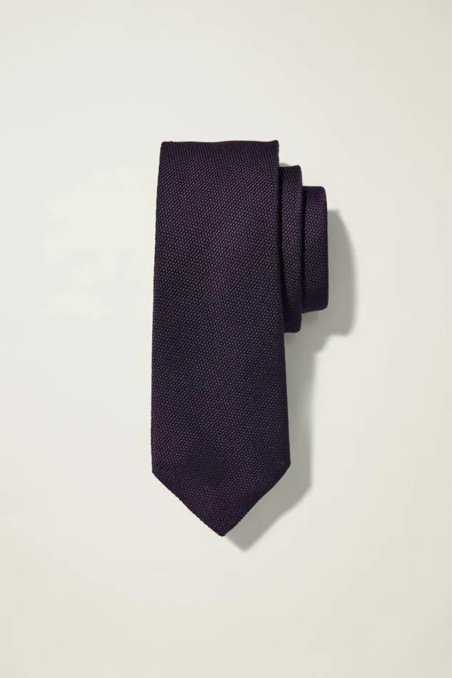 Men Premium Necktie Solid Royal Purple Bonobos Ties and Pocket Squares