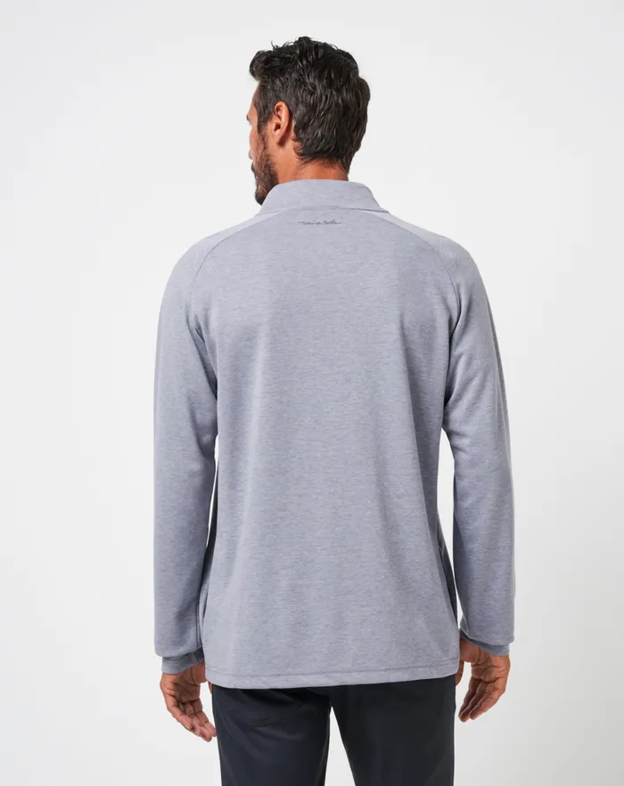 Men Quarter Zips TravisMathew UPGRADED QUARTER ZIP Heather Grey