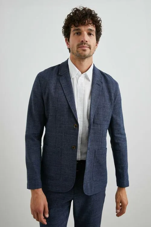 Men Rails Jackets and Coats Idris Blazer Navy Melange