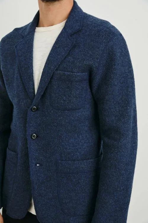 Men Rails Jackets and Coats Pierre Blazer Blue Melange