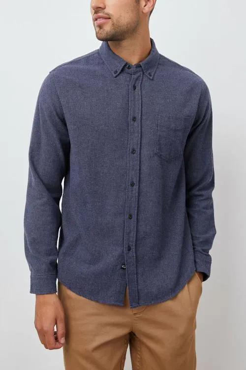Men Rails Shirts Runson Shirt Heather Blue
