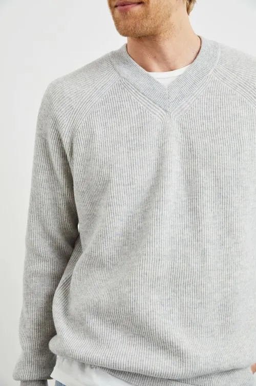 Men Rails Sweaters Ansel Sweater Grey Melange Men Rails Sweaters Ansel Sweater Grey Melange