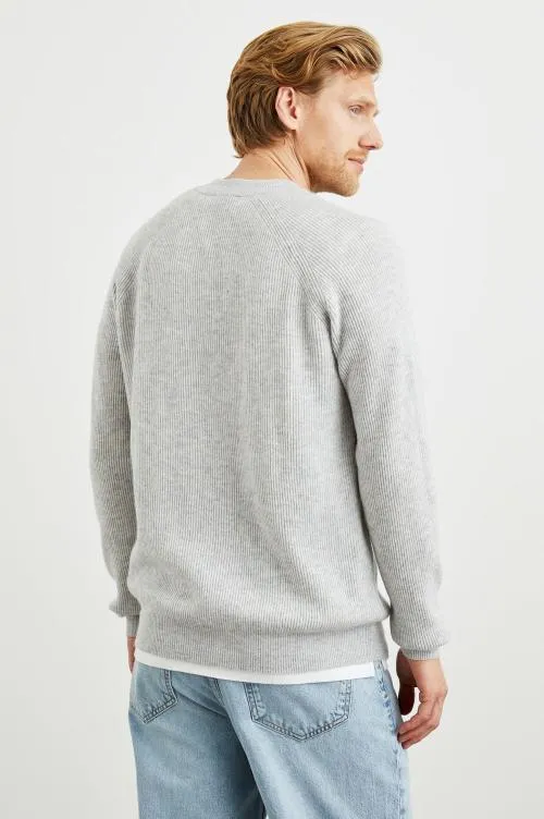Men Rails Sweaters Ansel Sweater Grey Melange Men Rails Sweaters Ansel Sweater Grey Melange