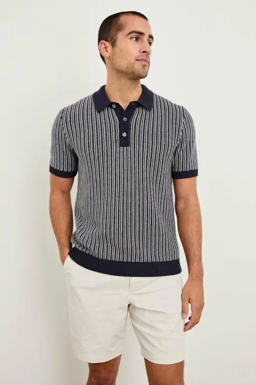 Men Rails TShirts and Polos Royce Polo Shirt Navy Grey