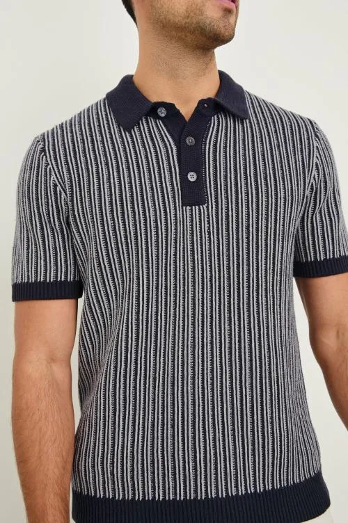Men Rails TShirts and Polos Royce Polo Shirt Navy Grey Men Rails TShirts and Polos Royce Polo Shirt Navy Grey