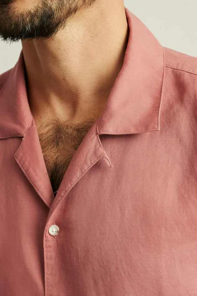 Men Riviera Cabana Shirt Withered Rose Bonobos Short Sleeve Shirts
