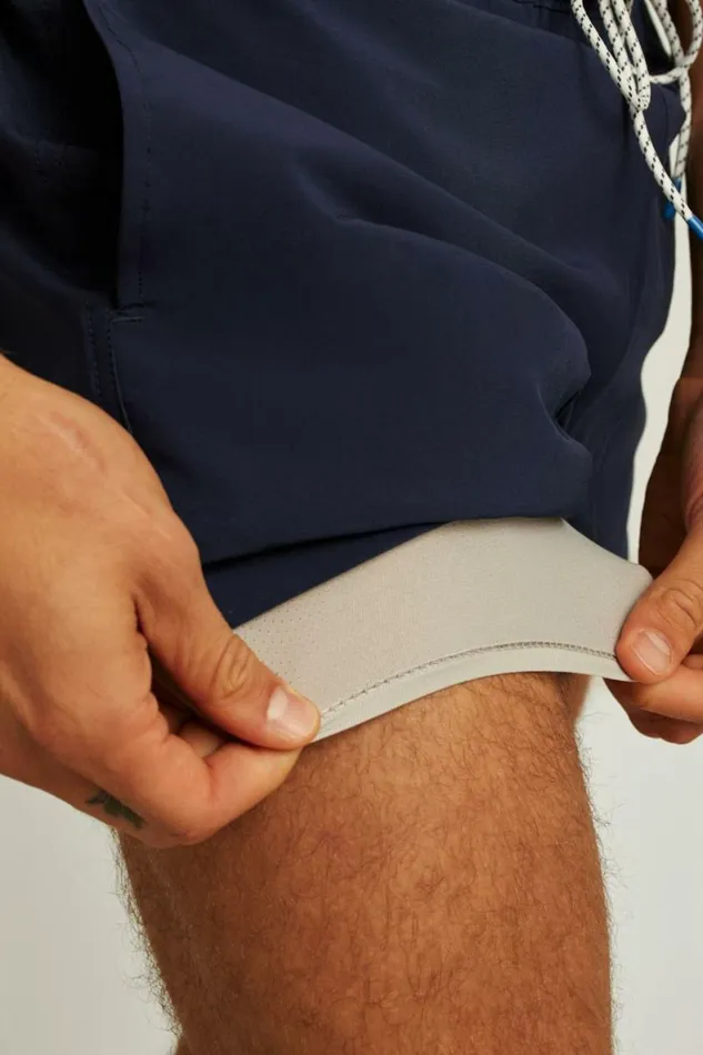 Men Riviera Recycled Swim Trunks Maritime Blue Bonobos Swim Trunks