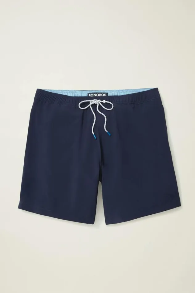 Men Riviera Recycled Swim Trunks Maritime Blue Bonobos Swim Trunks