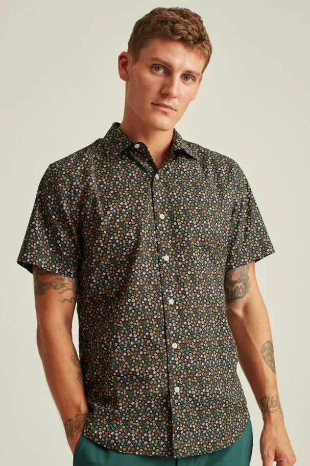 Men Riviera Short Sleeve Shirt Flower Power Bonobos Short Sleeve Shirts