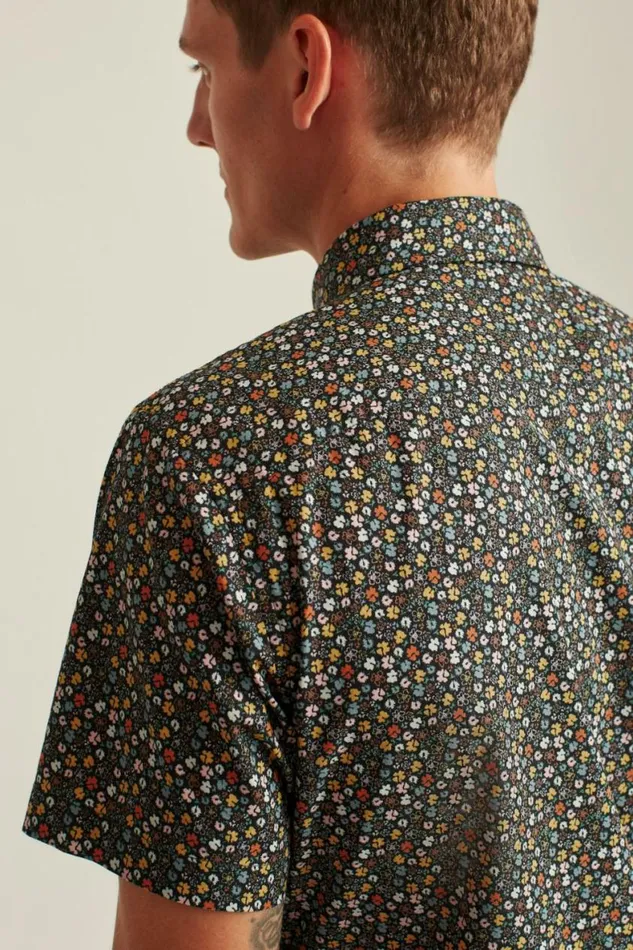 Men Riviera Short Sleeve Shirt Flower Power Bonobos Short Sleeve Shirts