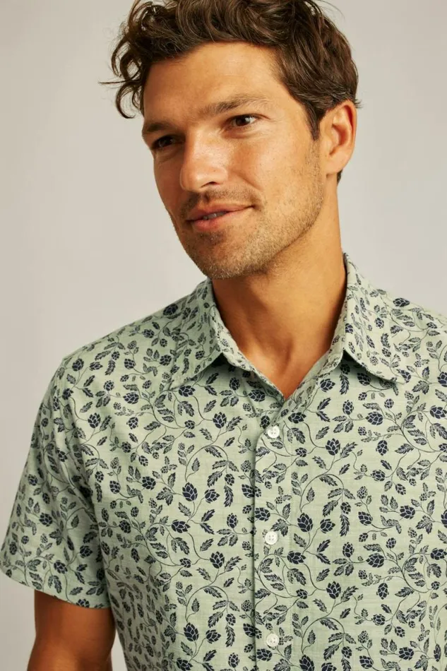 Men Riviera Short Sleeve Shirt Moss Hops Bonobos Short Sleeve Shirts