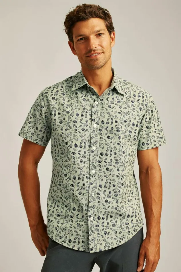 Men Riviera Short Sleeve Shirt Moss Hops Bonobos Short Sleeve Shirts