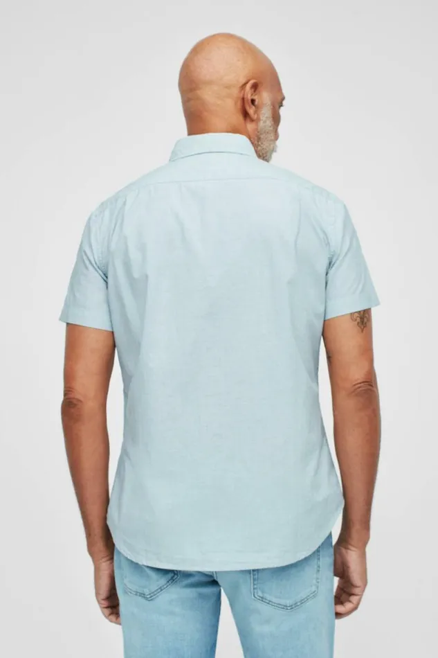 Men Riviera Short Sleeve Shirt Palm Green End On End Bonobos Short Sleeve Shirts