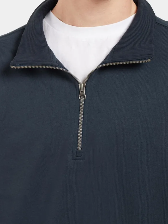 Men Ryan HalfZip Navy Didriksons Hoodies and Sweatshirts
