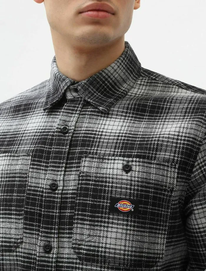 Men Shirts Dickies Evansville Long Sleeve Shirt Black