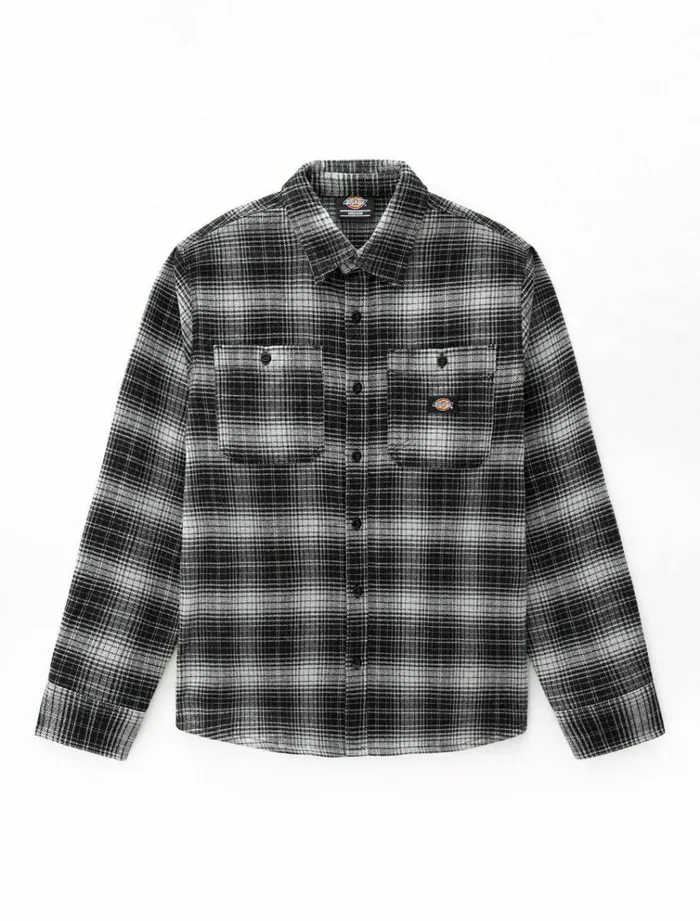 Men Shirts Dickies Evansville Long Sleeve Shirt Black