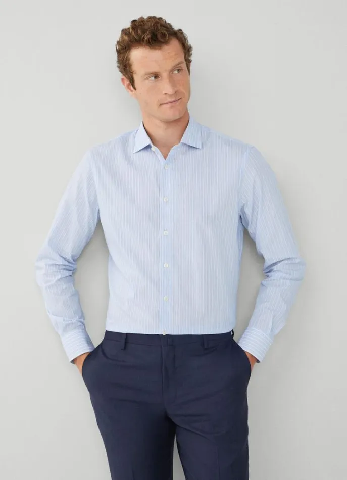 Men Shirts Hackett London Classic Fit Striped Shirt Bluewhite