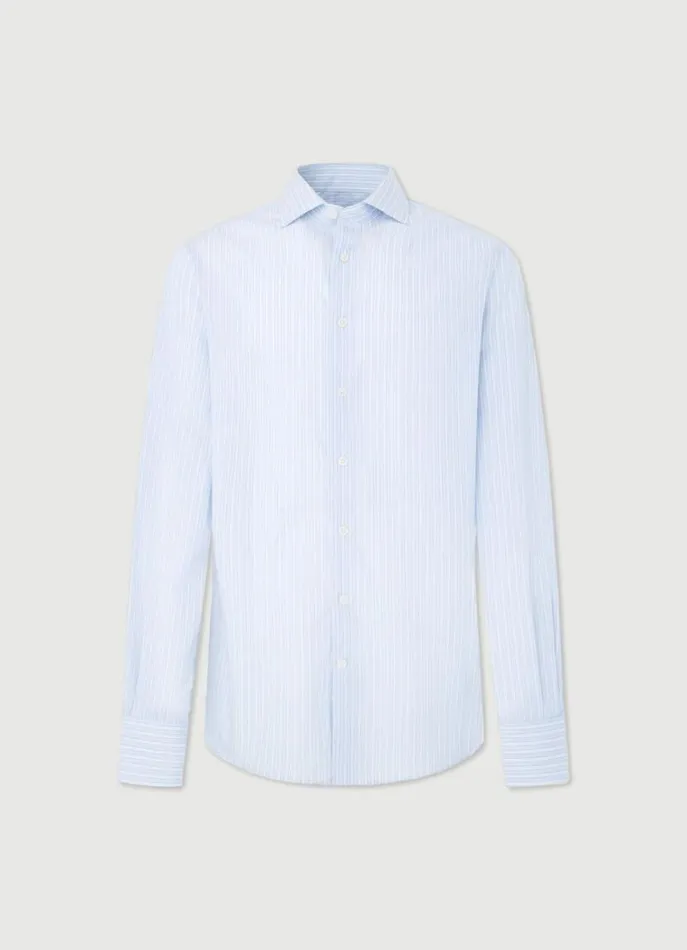 Men Shirts Hackett London Classic Fit Striped Shirt Bluewhite