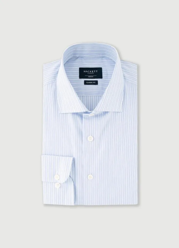 Men Shirts Hackett London Classic Fit Striped Shirt Bluewhite