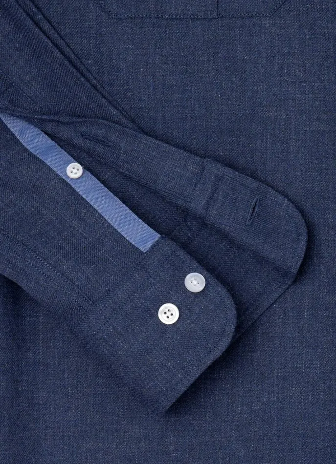 Men Shirts Hackett London Slim Fit Cargo Shirt Navy