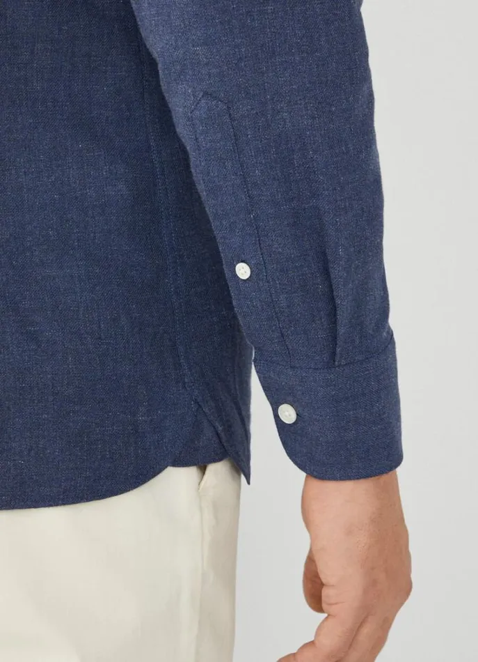 Men Shirts Hackett London Slim Fit Cargo Shirt Navy