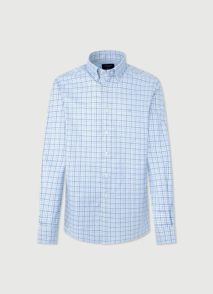 Men Shirts Hackett London Slim Fit Gingham Check Shirt Navyblue