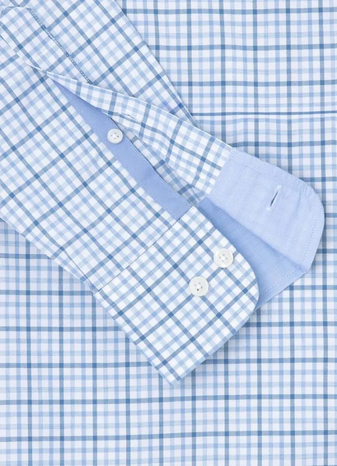 Men Shirts Hackett London Slim Fit Gingham Check Shirt Navyblue