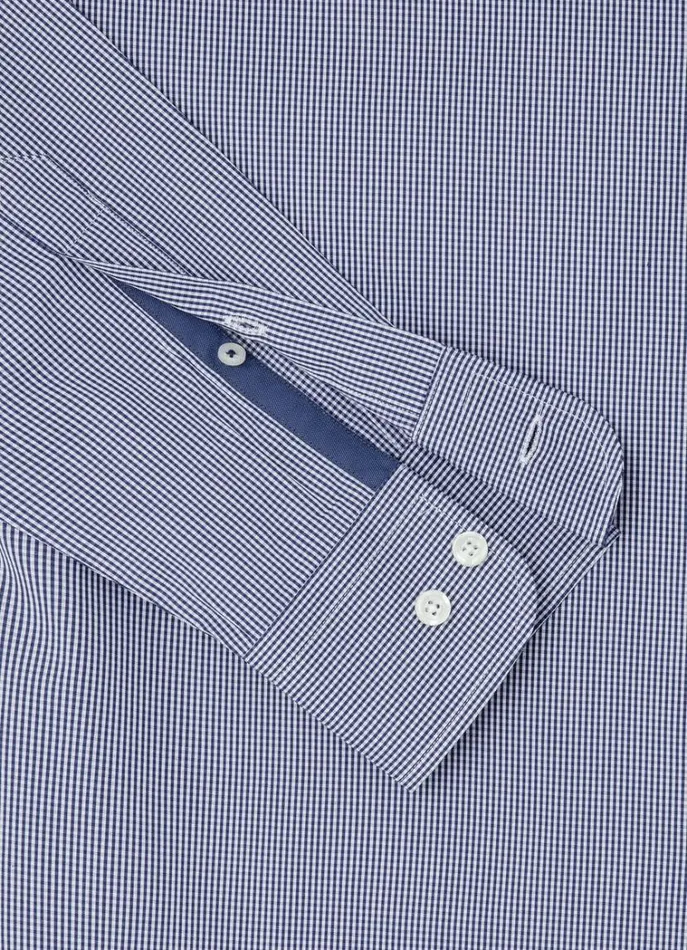 Men Shirts Hackett London Slim Fit Gingham Shirt Navy