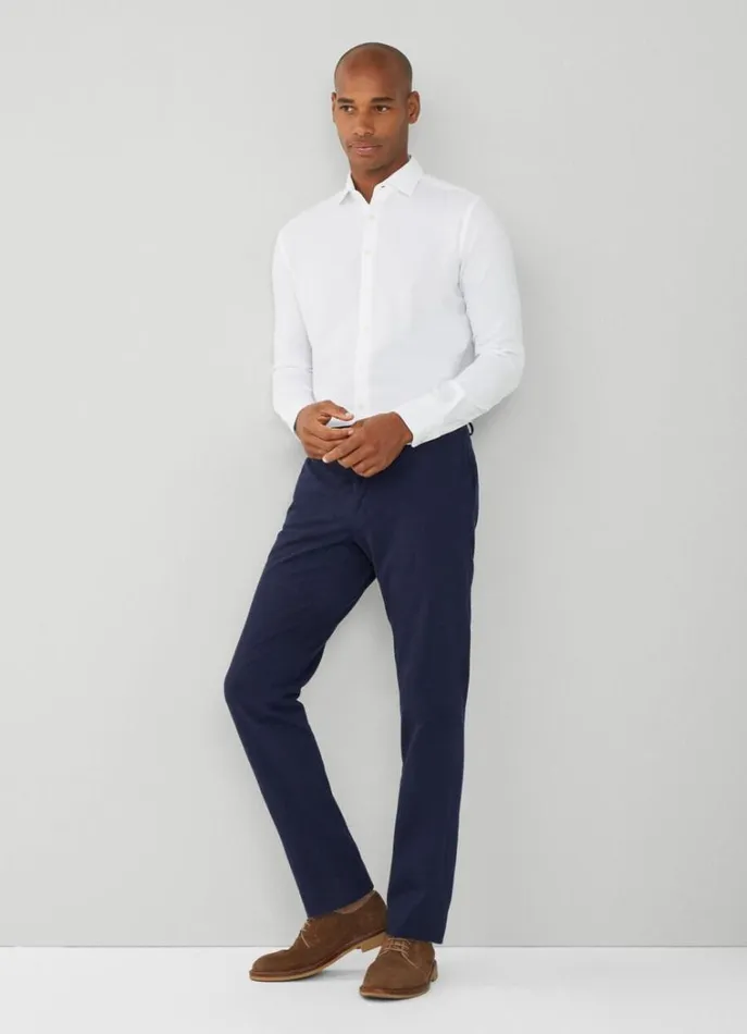 Men Shirts Hackett London Slim Fit Giro Inglese Shirt White