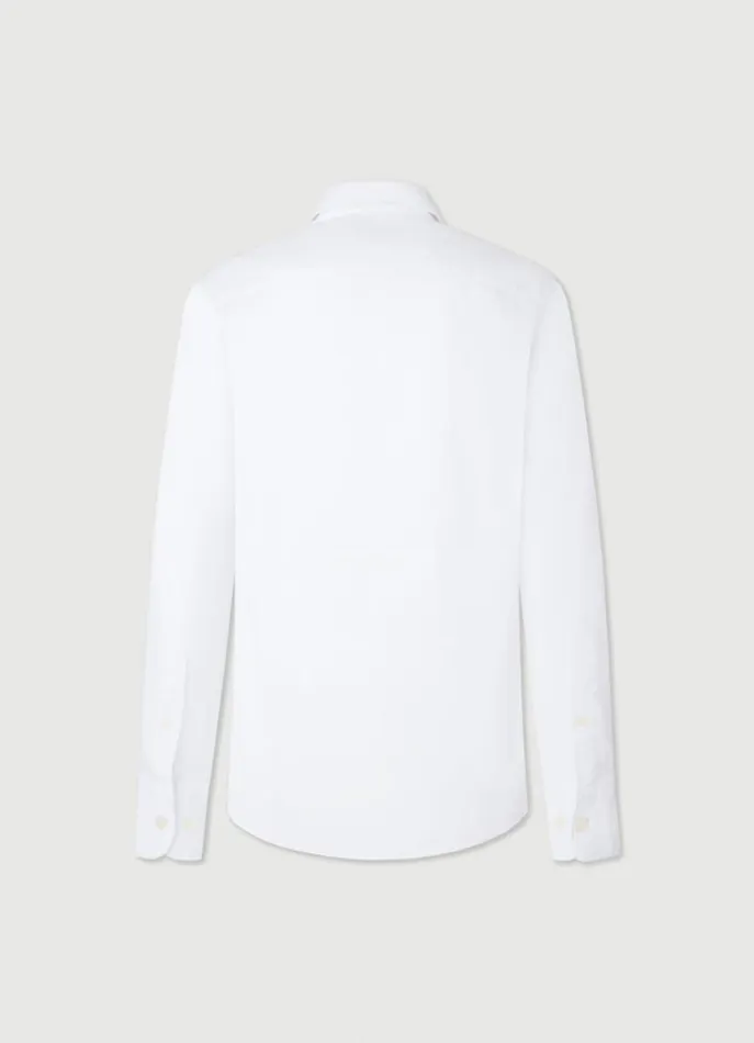 Men Shirts Hackett London Slim Fit Giro Inglese Shirt White
