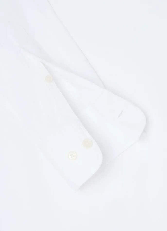 Men Shirts Hackett London Slim Fit Giro Inglese Shirt White