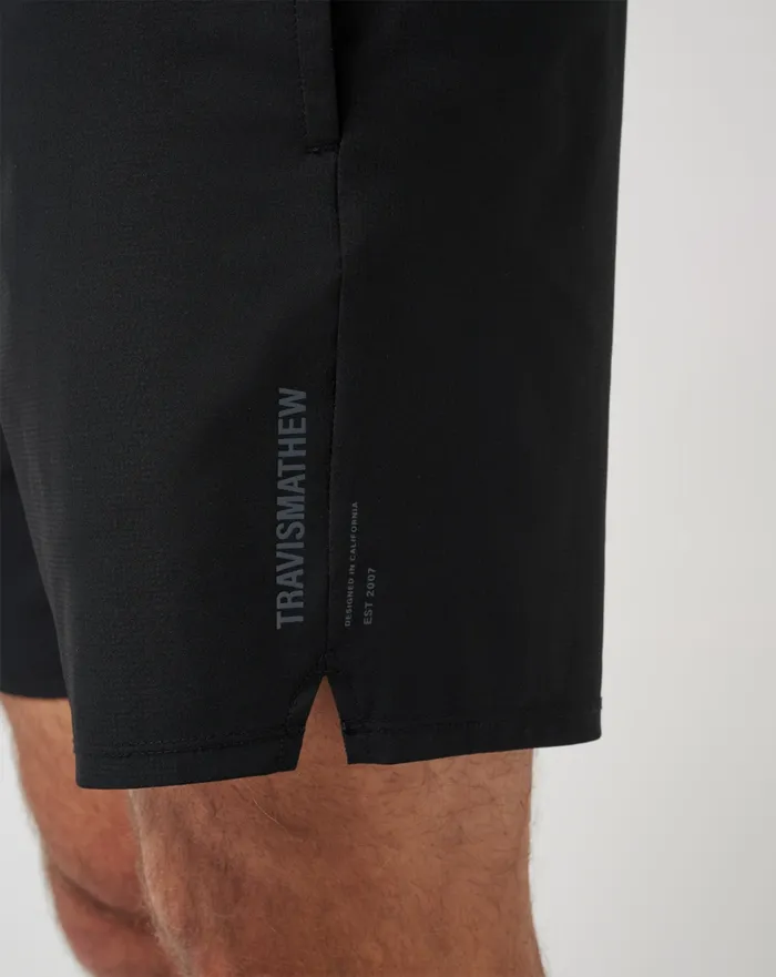Men Shorts TravisMathew WANDERLUST EWAIST SHORT 75IN Black