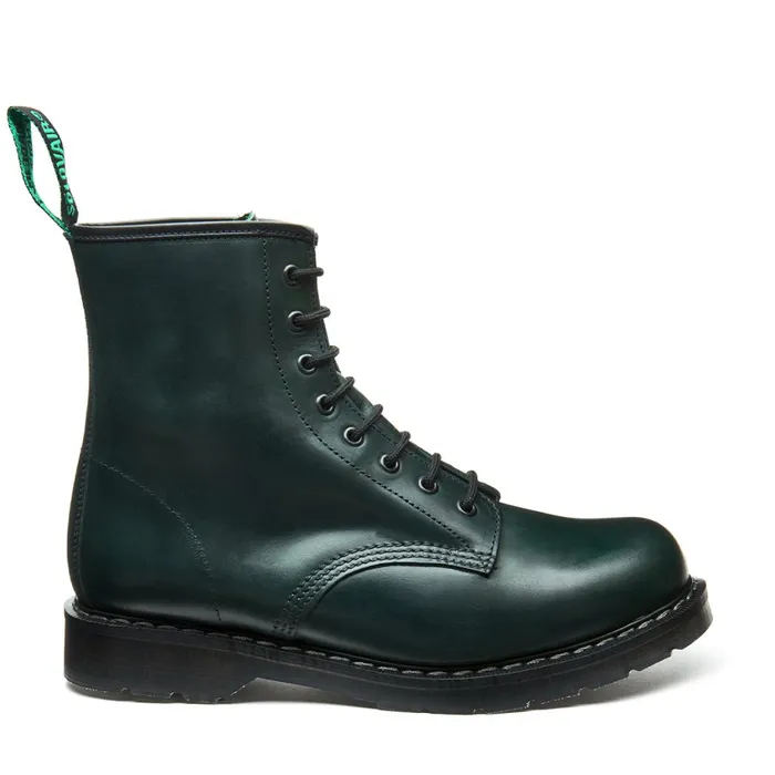Men Solovair Derby Boots Green Gaucho 8 Eye Derby Boot