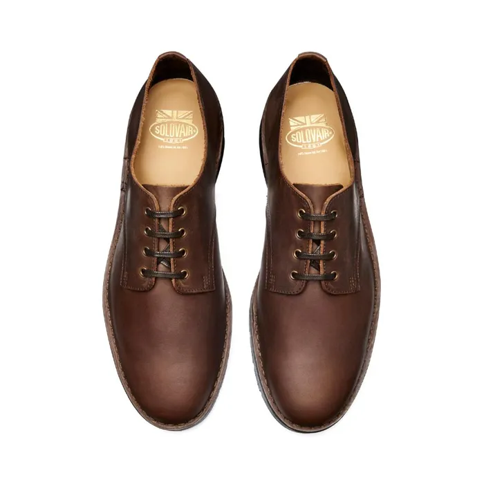 Men Solovair Gibson Shoes Gaucho Crazy Horse 4 Eye Gibson Shoe